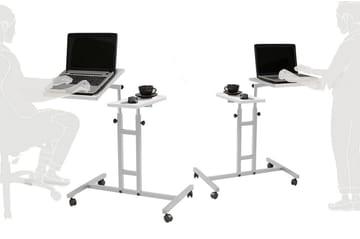 Cervino Ståskrivebord 67 cm Katt - Hvit/Svart - Møbler - Bord - Kontorbord - Skrivebord - Hev og senkbart skrivebord