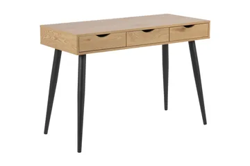 Citysea Skrivebord 110 cm med Oppbevaring 3 Skuffer - Beige/Svart - Møbler - Bord - Kontorbord - Skrivebord