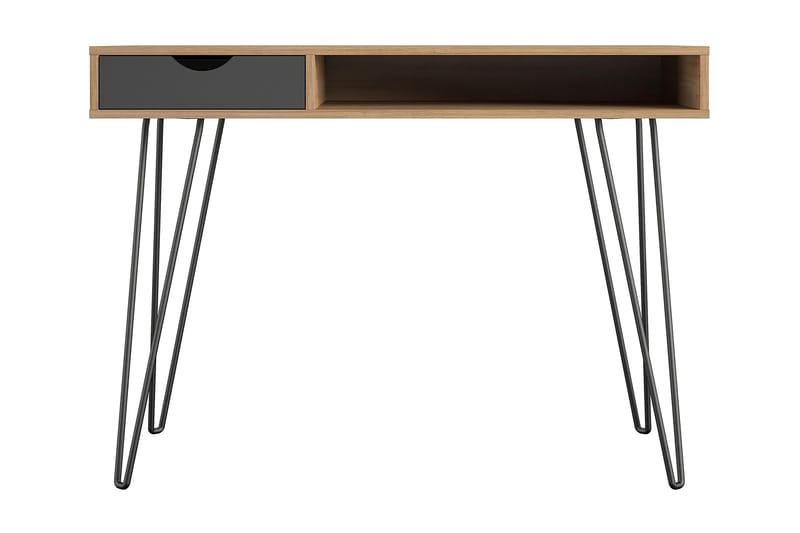 Concord Skrivebord 106 cm med Oppbevaring Skuff Grå/Natur/Sv - Novogratz - Møbler - Bord - Kontorbord - Skrivebord