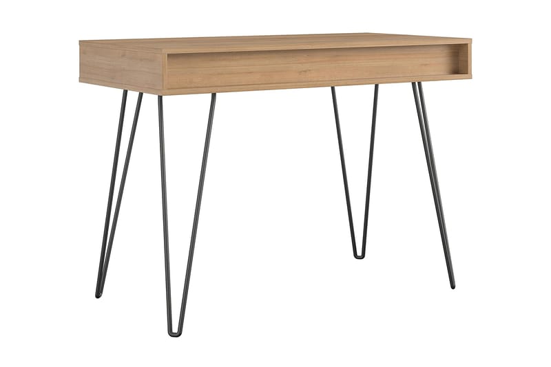 Concord Skrivebord 106 cm med Oppbevaring Skuff Grå/Natur/Sv - Novogratz - Møbler - Bord - Kontorbord - Skrivebord