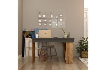 Dalran Skrivebord 129 cm - Natur/Svart - Møbler - Bord - Kontorbord - Skrivebord