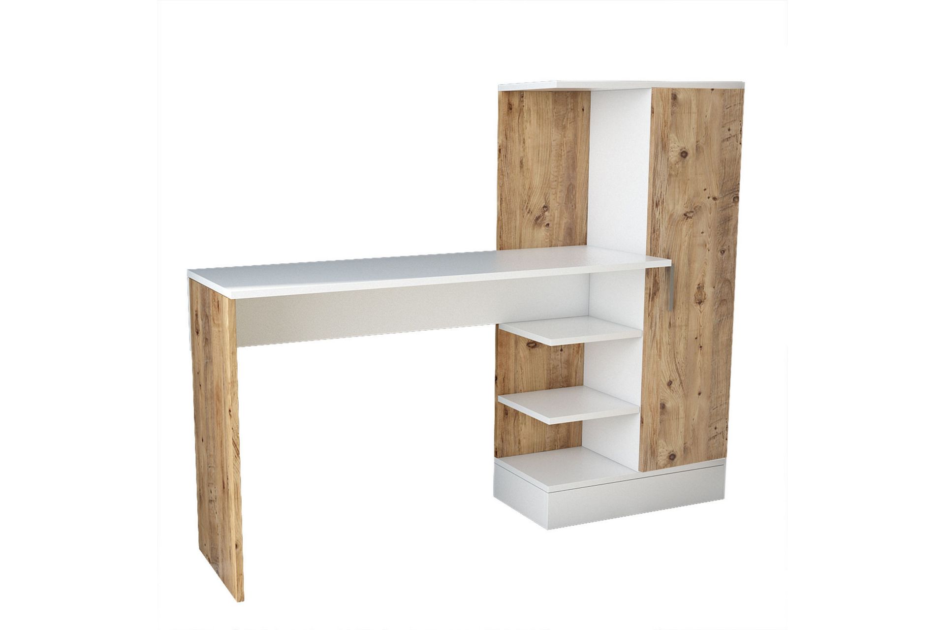 Dalran Skrivebord 152 cm - Natur / Hvit - Møbler - Bord - Kontorbord - Skrivebord