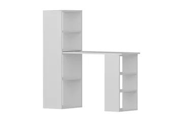 Decorotika Skrivebord 120 cm med Oppbevaringshyller - Hvit - Møbler - Bord - Kontorbord - Skrivebord