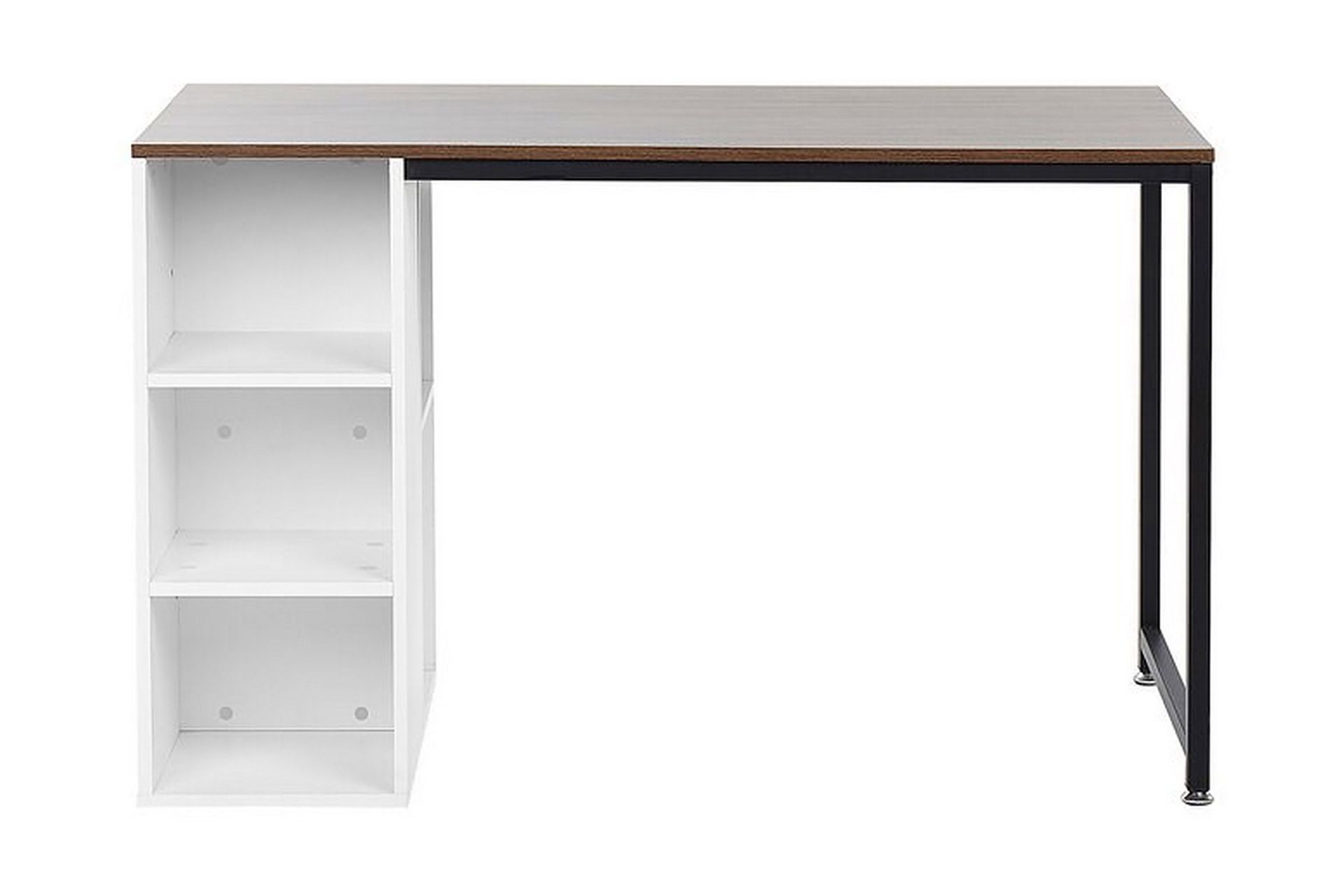 Dese Skrivebord 120 cm med Oppbevaring - Mørket Tre/Hvit