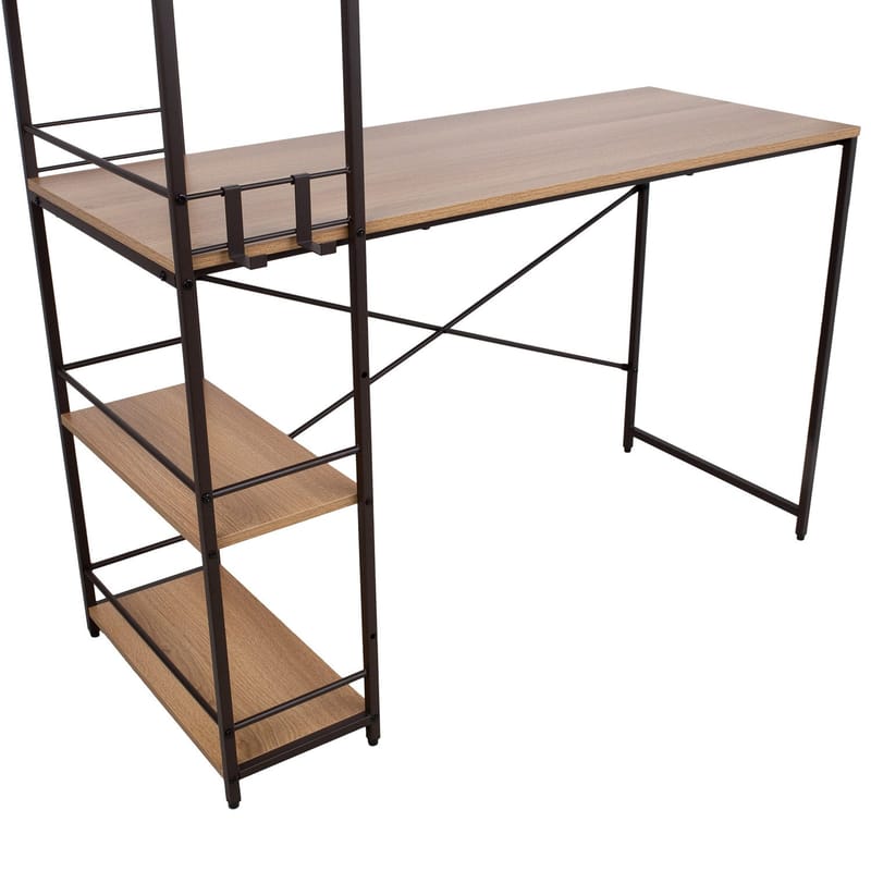 Desk HOME4YOU - eikebark / brun - Møbler - Bord - Kontorbord - Skrivebord - Hjørneskrivebord