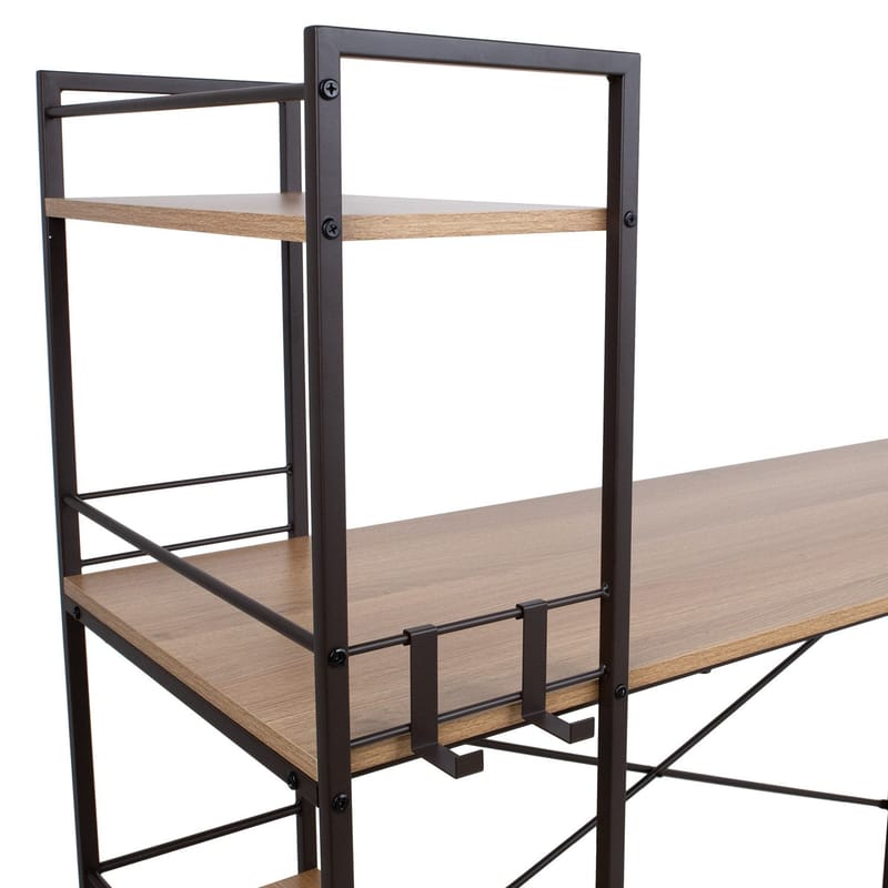 Desk HOME4YOU - eikebark / brun - Møbler - Bord - Kontorbord - Skrivebord - Hjørneskrivebord