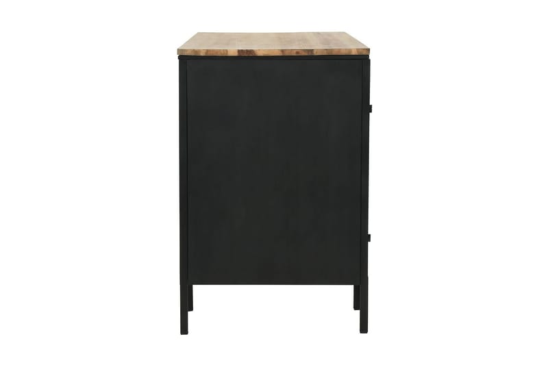 Dobbelt skrivebord heltre edelgran og stål 120x50x76 cm - Møbler - Bord - Kontorbord - Skrivebord