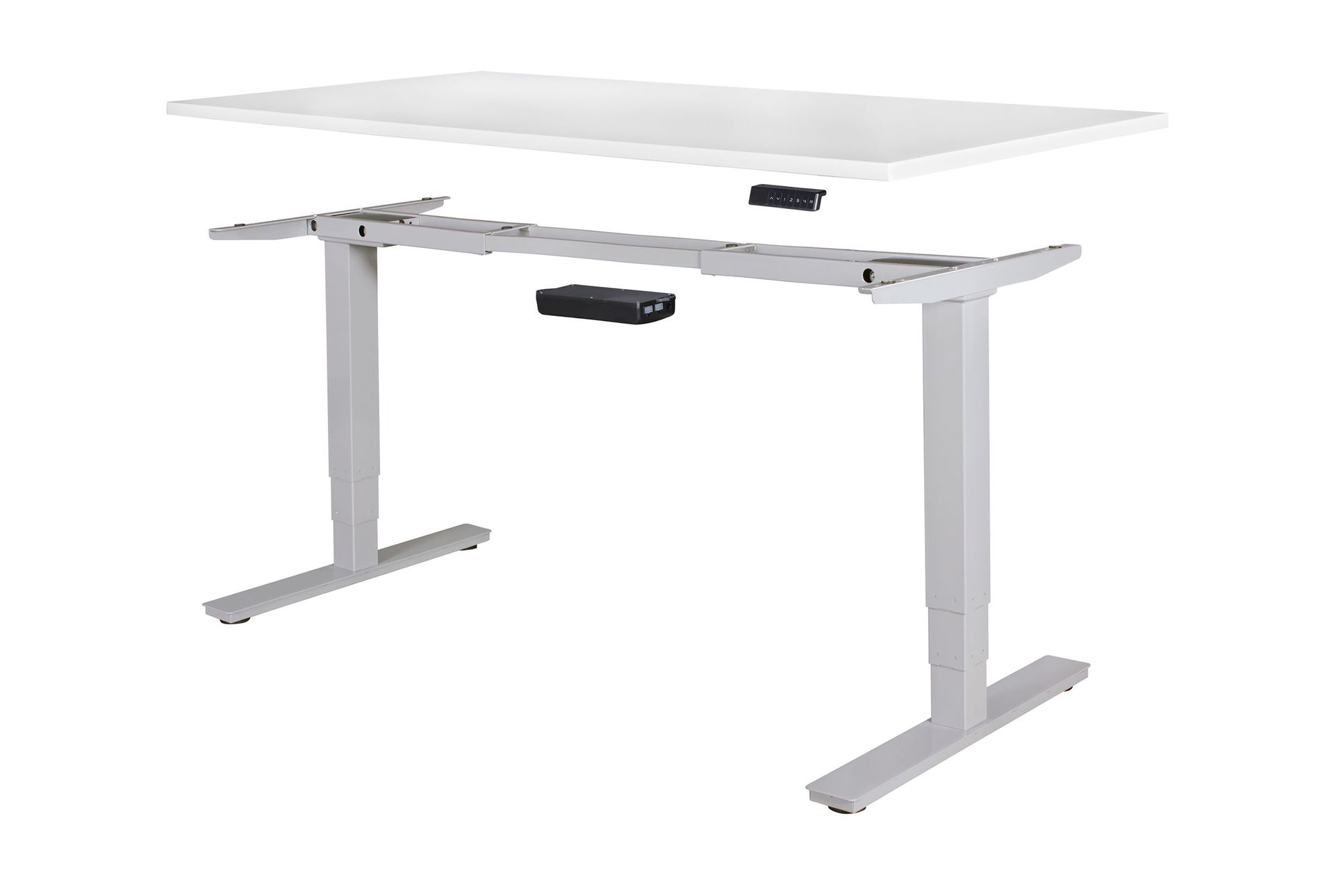 Dontavious Hev- og Senkbar Skrivebord 182 cm - Sølv - Møbler - Bord - Kontorbord - Skrivebord
