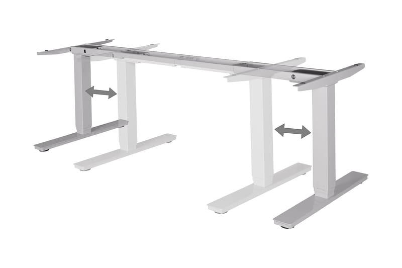 Dontavious Hev- og Senkbar Skrivebord 182 cm - Sølv - Møbler - Bord - Kontorbord - Skrivebord