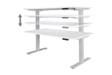 Dontavious Hev- og Senkbar Skrivebord 182 cm - Sølv - Møbler - Bord - Kontorbord - Skrivebord