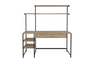 Dunalka Skrivebord 140x150x140 cm med oppbevaring - Eik - Møbler - Bord - Kontorbord - Skrivebord