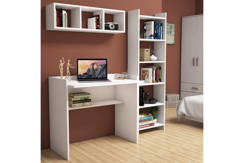 Edging Kontormøbler 90 cm - Hvit - Møbler - Bord - Kontorbord - Skrivebord