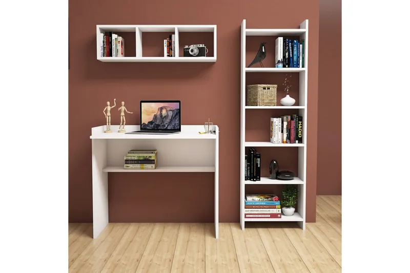 Edging Kontormøbler 90 cm - Hvit - Møbler - Bord - Kontorbord - Skrivebord