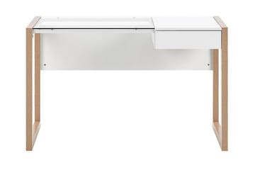 Ejenks Skrivebord 120 cm med Oppbevaringsskuff - Hvit/Lyst Tre - Møbler - Bord - Kontorbord - Skrivebord