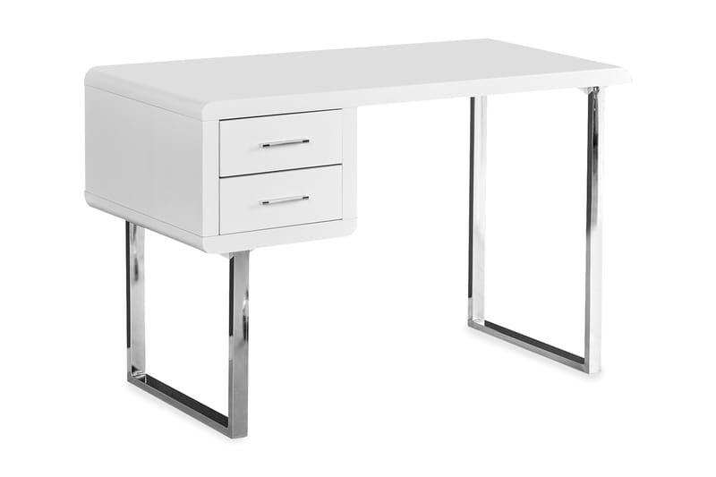 Elston Skrivebord 120 cm med Oppbevaring 2 Skuffer - Hvit - Skrivebord