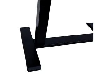 Ergo Justerbart Skrivebord i Metall med Bordplate i Tre - Svart - Møbler - Bord - Kontorbord - Skrivebord - Hev og senkbart skrivebord