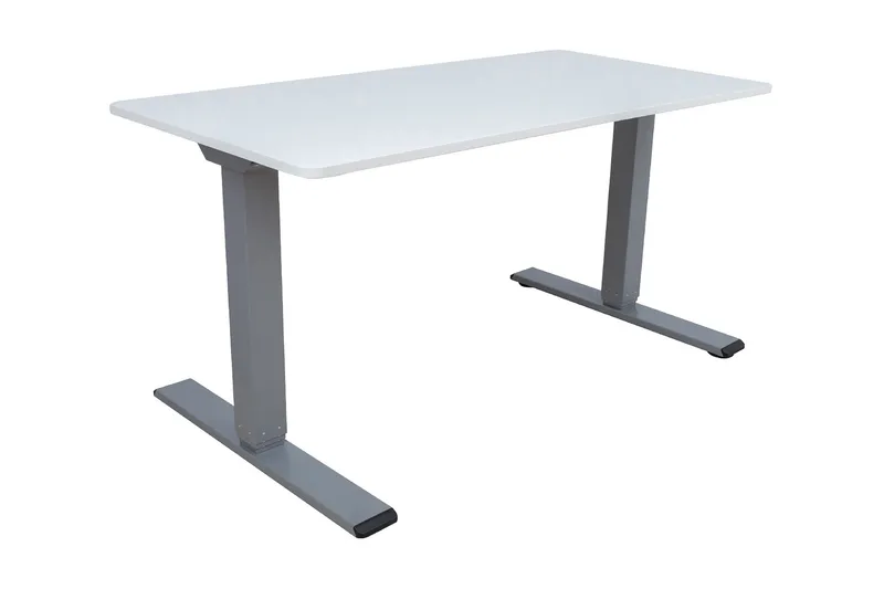 Ergo Optimal Skrivebord med 2 motor 140x80 cm Gråhvit/Grå, undefined