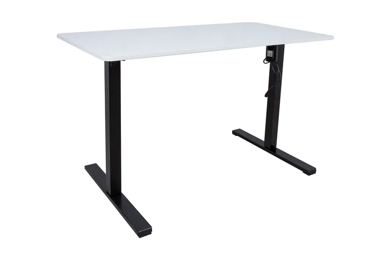 Ergo Optimal Skrivebord med motor 120x60 cm Hvit, undefined