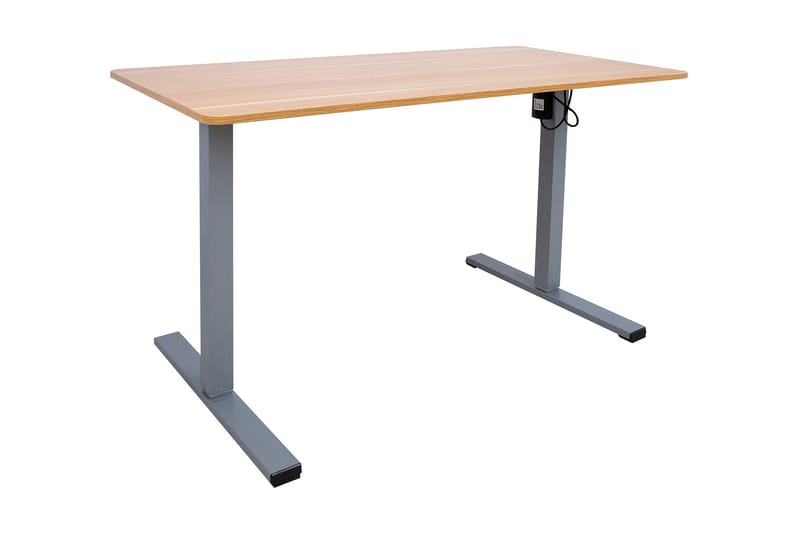 Ergo Optimal Skrivebord med motor 120x60 cm Tre/Grå - Skrivebord