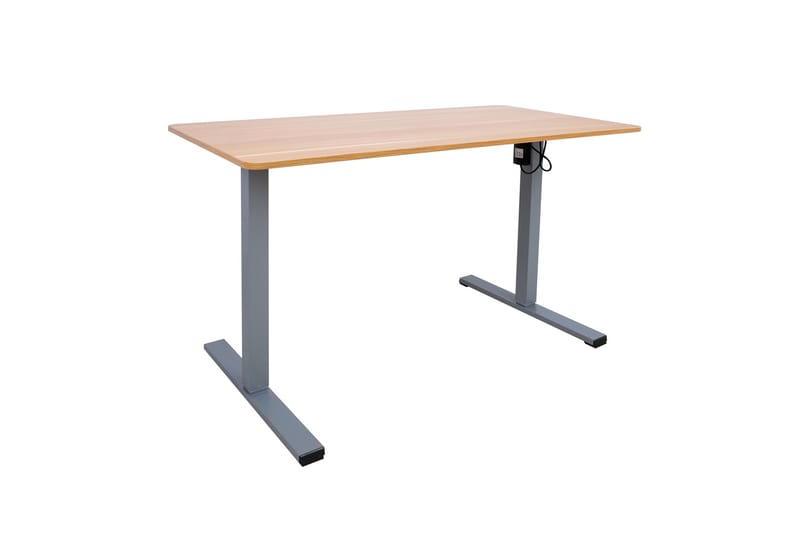 Ergo Optimal Skrivebord med motor 120x60 cm Tre/Grå - Skrivebord