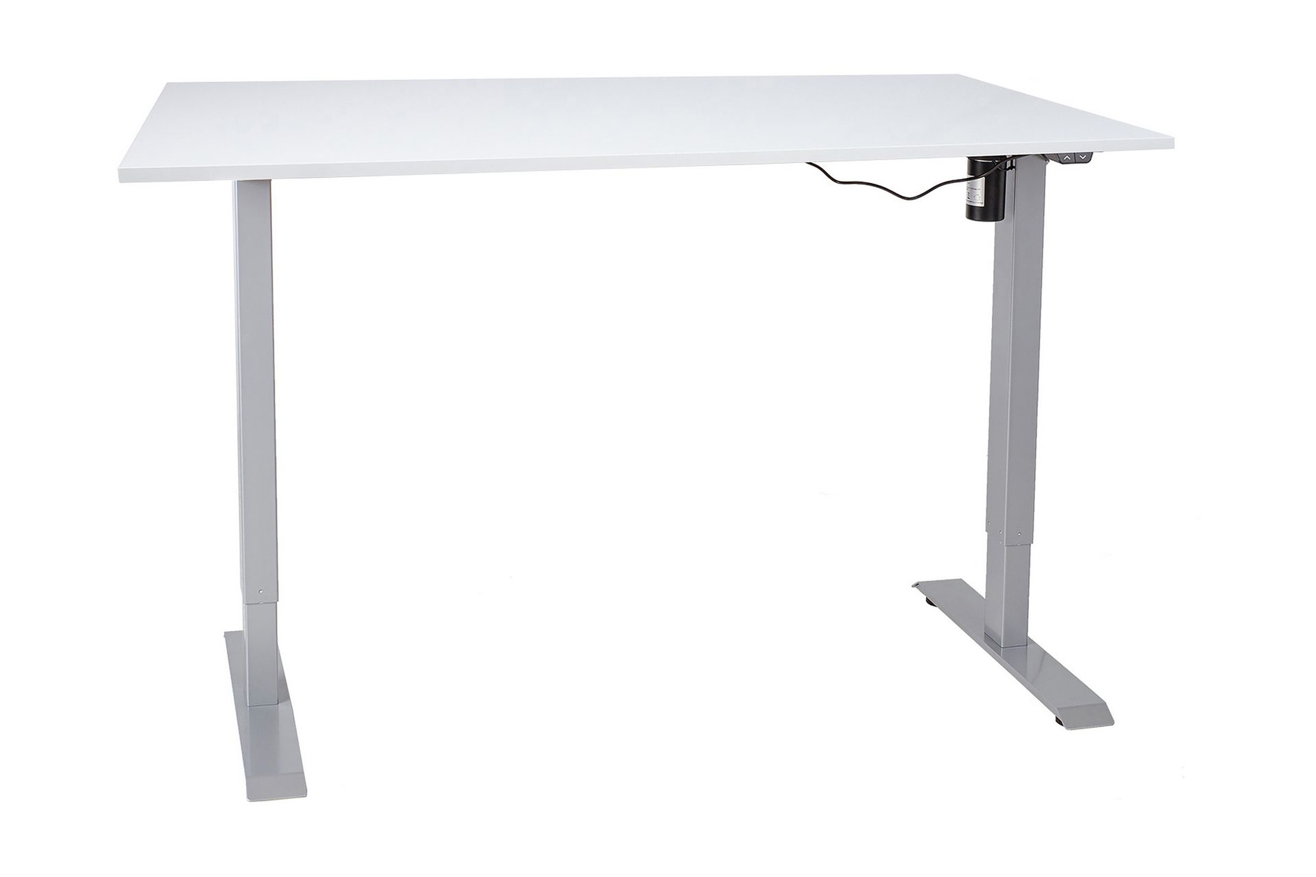 Ergosum 1 Skrivebord 140 cm Hev- og Senkbart Elektrisk - Gråhvit - Møbler - Bord - Kontorbord - Skrivebord - Hev og senkbart skrivebord