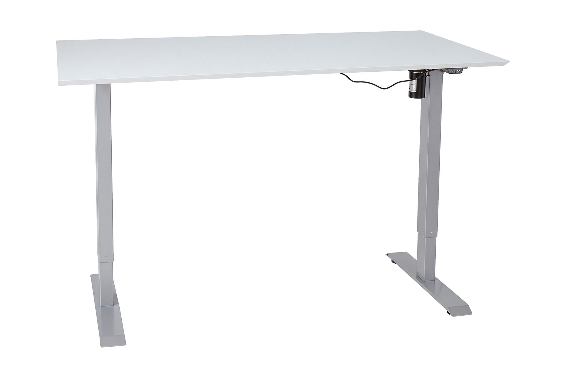 Ergosum 1 Skrivebord 160 cm Hev- og Senkbart Elektrisk - Gråhvit - Møbler - Bord - Kontorbord - Skrivebord - Hev og senkbart skrivebord