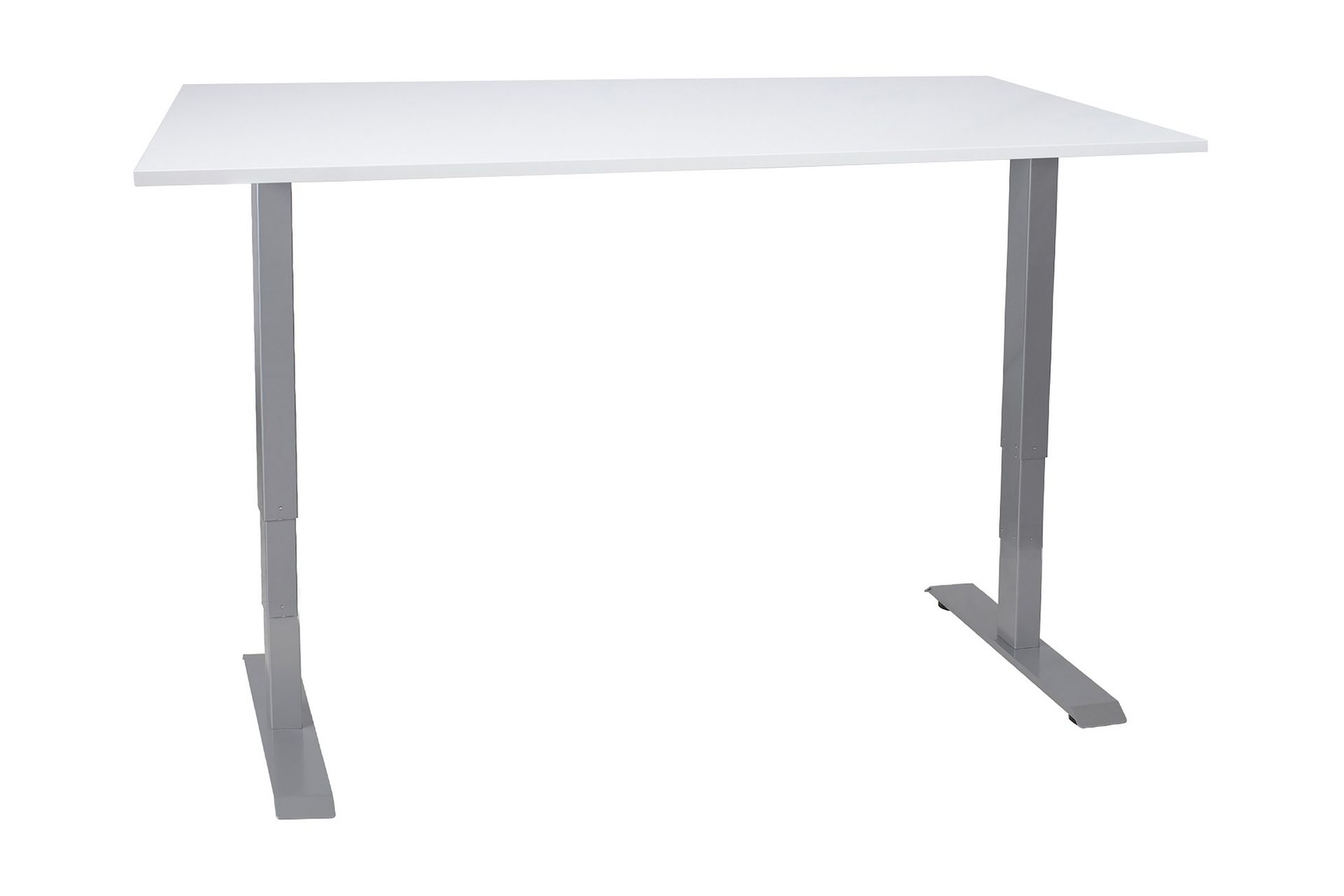 Ergosum 2 Skrivebord 140 cm Hev- og Senkbart - Gråhvit - Møbler - Bord - Kontorbord - Skrivebord - Hev og senkbart skrivebord