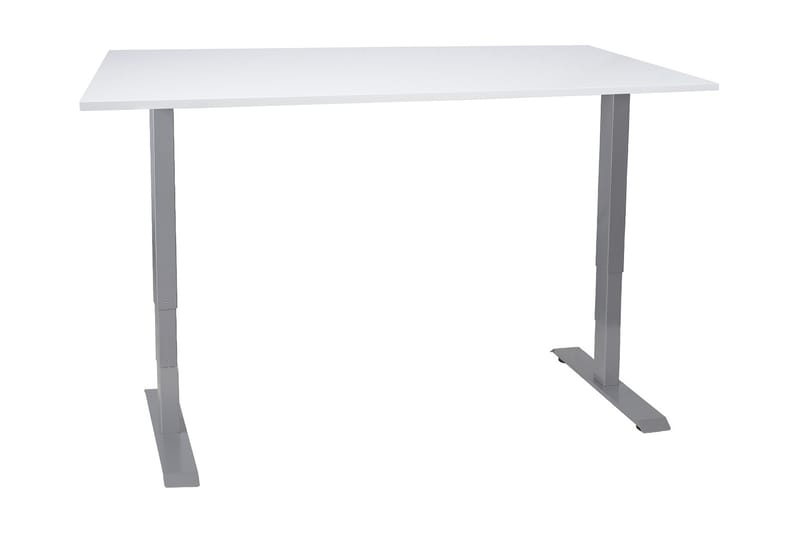Ergosum 2 Skrivebord 140 cm Hev- og Senkbart - Gråhvit - Hev og senkbart skrivebord - Skrivebord