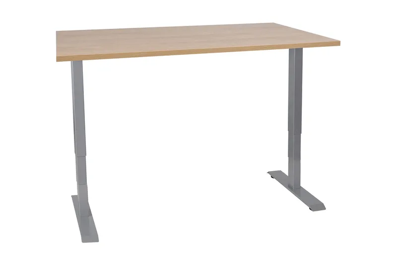 Ergosum 2 Skrivebord 140 cm Hev- og Senkbart, Tre/Natur