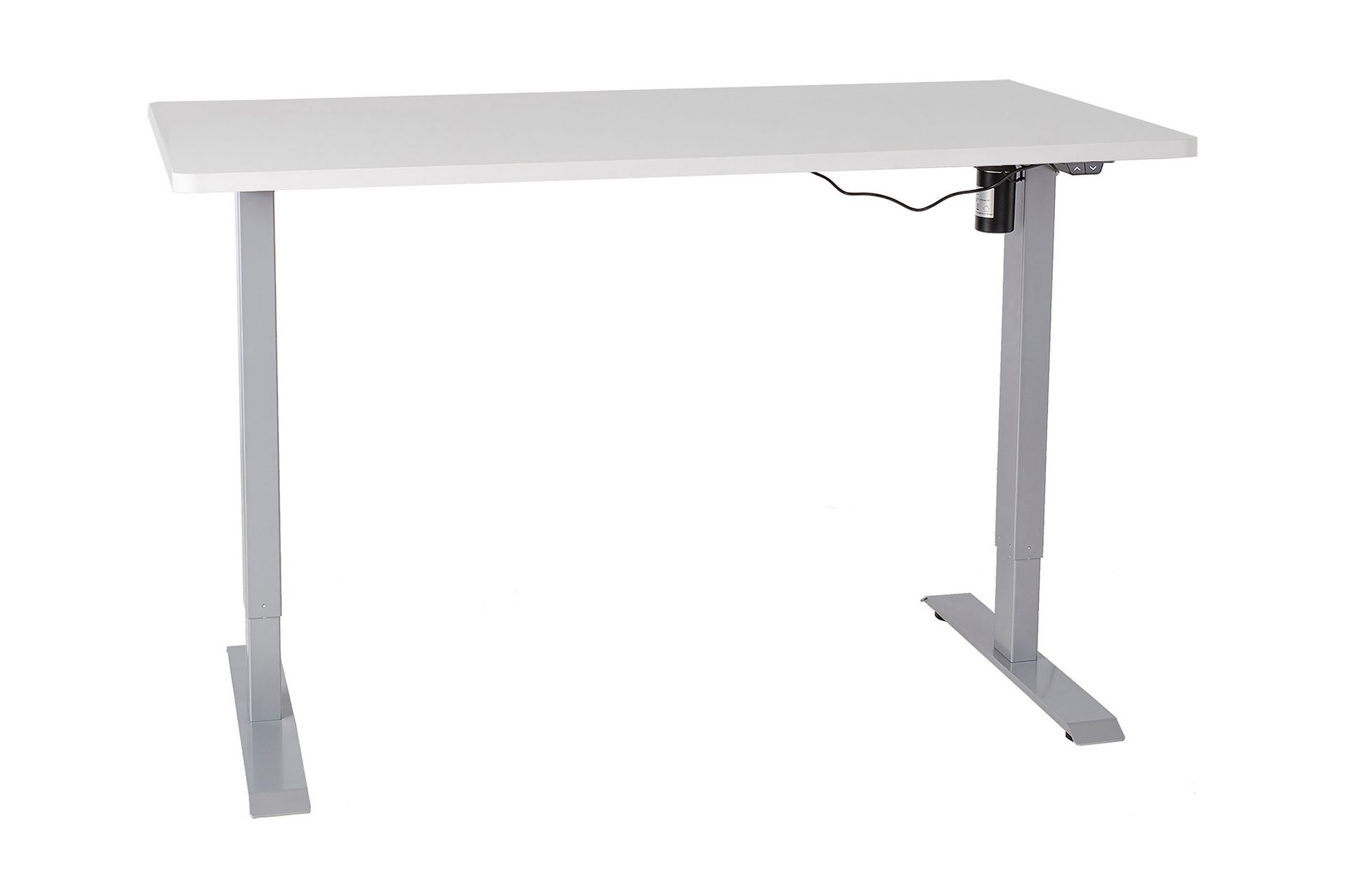 Ergosum Skrivebord 140 cm Hev- og Senkbart - Grå/Hvit - Møbler - Bord - Kontorbord - Skrivebord - Hev og senkbart skrivebord
