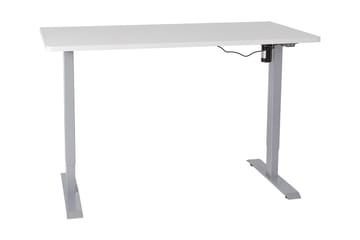 Ergosum Skrivebord 140 cm Hev- og Senkbart - Grå/Hvit - Møbler - Bord - Kontorbord - Skrivebord - Hev og senkbart skrivebord