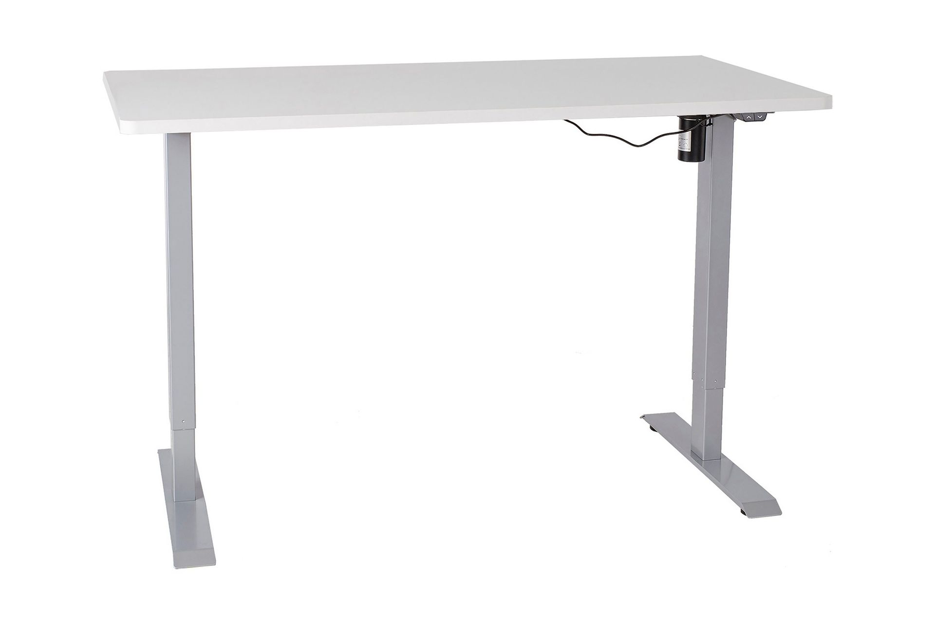 Ergosum Skrivebord 140 cm Hev- og Senkbart - Grå/Hvit