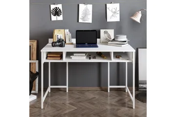 Fagersanna Skrivebord 120 cm med Oppbevaringshyller - Hvit - Møbler - Bord - Kontorbord - Skrivebord