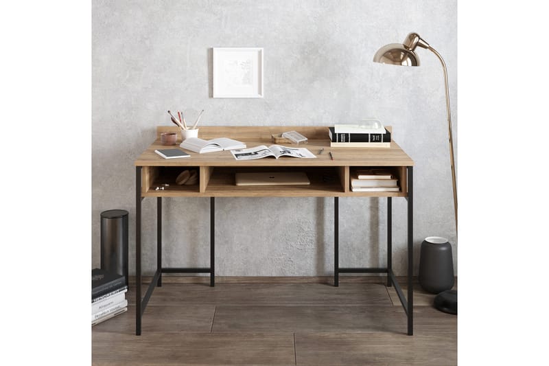 Fagersanna Skrivebord 120 cm med Oppbevaringshyller - Svart - Møbler - Bord - Kontorbord - Skrivebord