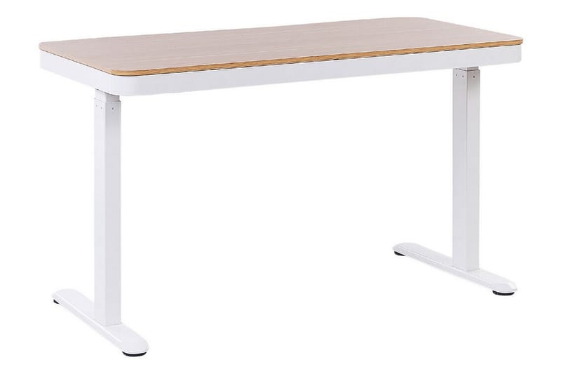 Farhan Skrivebord 60x120 cm - Hvit/Lyst tre - Møbler - Bord - Kontorbord - Skrivebord - Hev og senkbart skrivebord