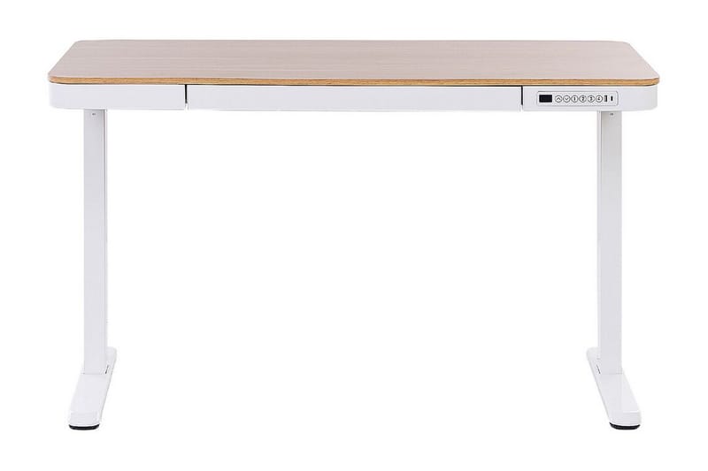 Farhan Skrivebord 60x120 cm - Hvit/Lyst tre - Møbler - Bord - Kontorbord - Skrivebord - Hev og senkbart skrivebord