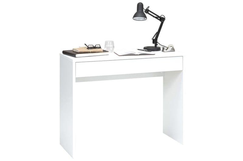 FMD Skrivebord med bred skuff 100x40x80 cm hvit - Skrivebord