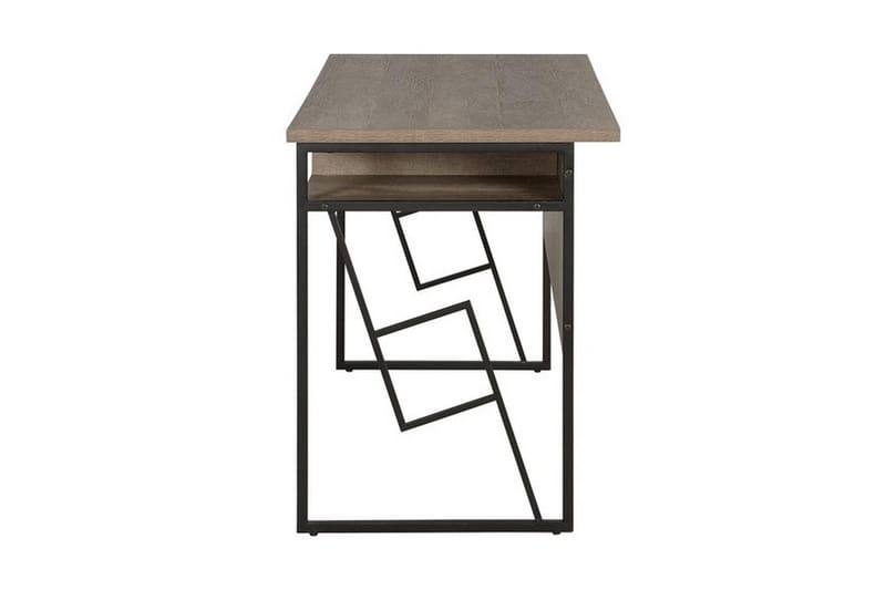 Forresa Skrivebord 120 cm med Oppbevaringshylle - Mørkebrun/Svart - Møbler - Bord - Kontorbord - Skrivebord