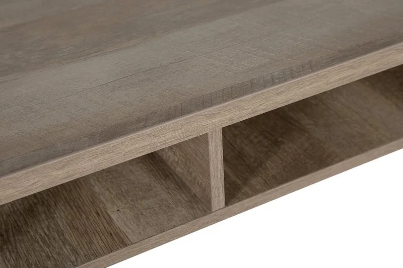 Forresa Skrivebord 120 cm med Oppbevaringshylle - Mørkebrun/Svart - Møbler - Bord - Kontorbord - Skrivebord