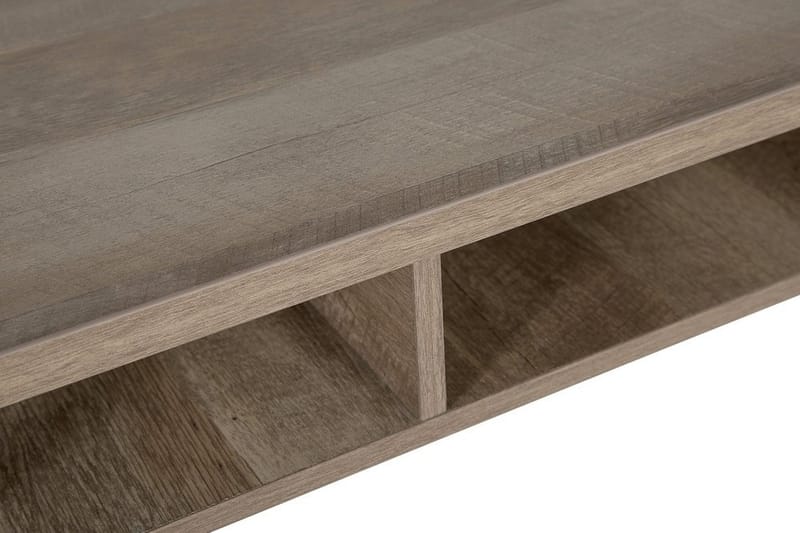 Forresa Skrivebord 120 cm med Oppbevaringshylle - Mørkebrun/Svart - Møbler - Bord - Kontorbord - Skrivebord