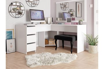 Fotyn Skrivebord 142 cm - Hvit - Møbler - Bord - Kontorbord - Skrivebord