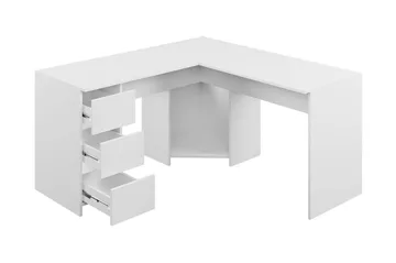 Fotyn Skrivebord 142 cm - Hvit - Møbler - Bord - Kontorbord - Skrivebord - Hjørneskrivebord