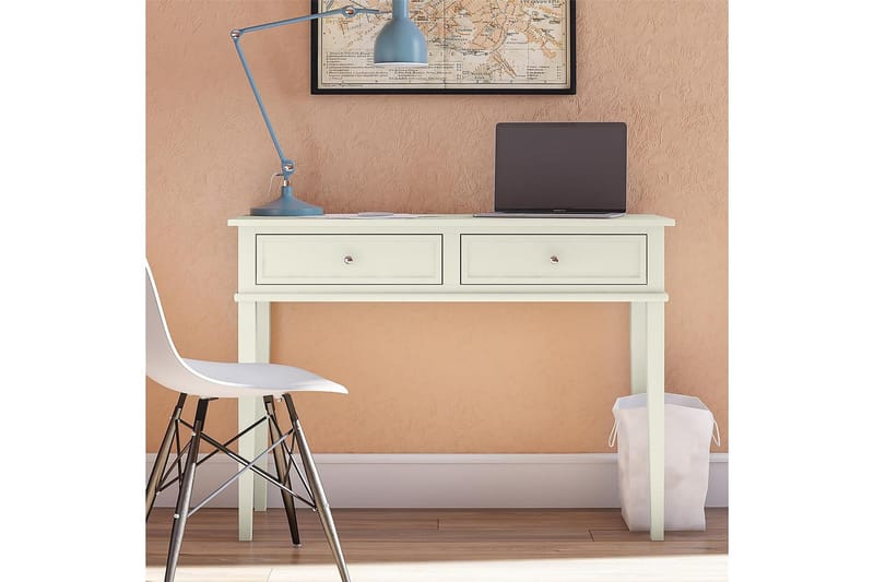 Franklin Skrivebord 90 cm med Oppbevaringsskuff Hvit - Dorel Home - Møbler - Bord - Kontorbord - Skrivebord