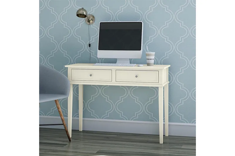 Franklin Skrivebord 90 cm med Oppbevaringsskuff Hvit - Dorel Home - Møbler - Bord - Kontorbord - Skrivebord