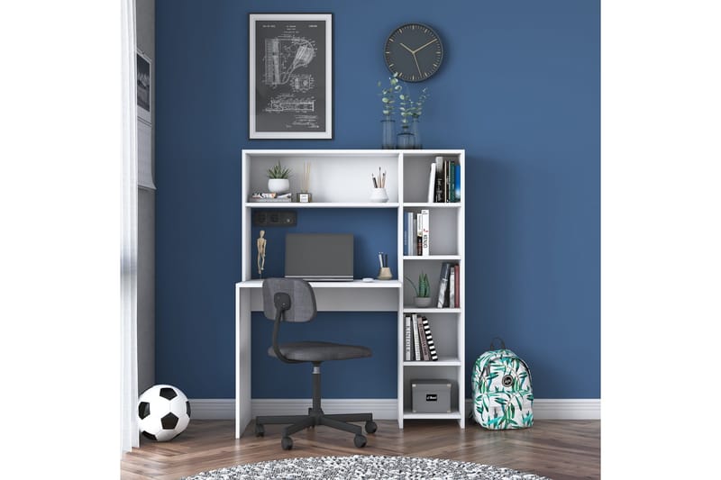 Freal Skrivebord 113 cm - Hvit - Møbler - Bord - Kontorbord - Skrivebord
