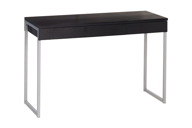Function Plus Skrivebord 126 cm med Oppbevaring 3 Skuffer - Svart/Lysegrå - Skrivebord
