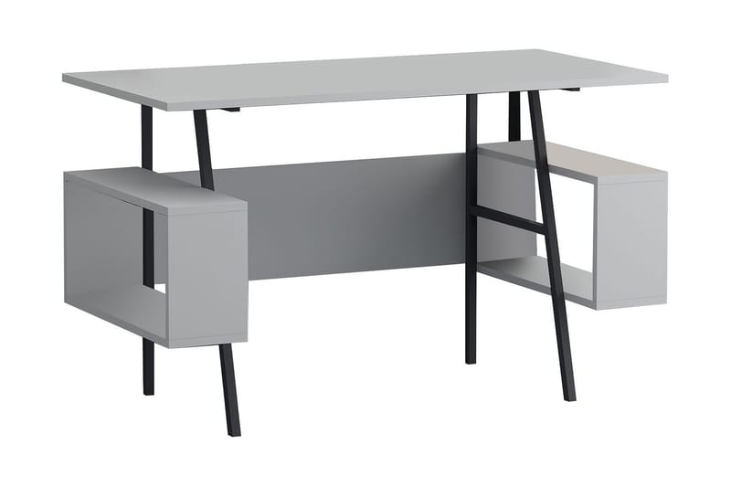 Galatad Skrivebord 120x73,8x120 cm med oppbevaring - Hvit - Skrivebord