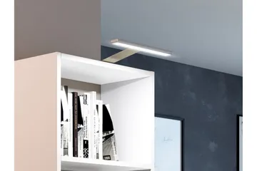 Gdeide Skrivebord 125 cm med Oppbevaringshylle - Eikfarge/Beige - Møbler - Bord - Kontorbord - Skrivebord