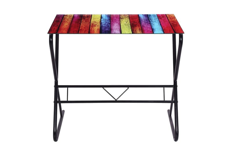 Glass skrivebord med regnbue design - Skrivebord