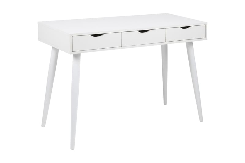 Gradina Skrivebord 110 cm med Oppbevaring 3 Skuffer - Hvit - Møbler - Bord - Kontorbord - Skrivebord